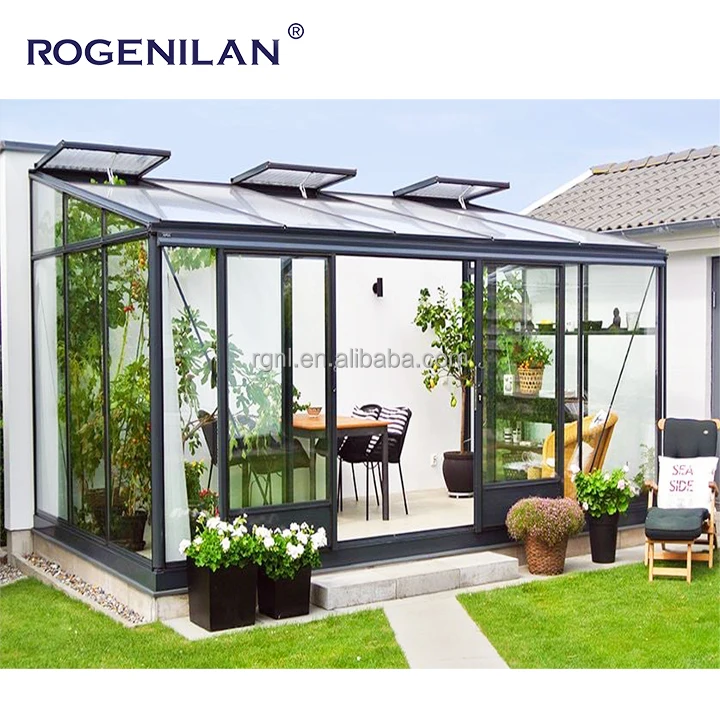 Rogenilan Sunroom индивидуальная вилла тент навес Изолированная стеклянная крыша патио на открытом воздухе