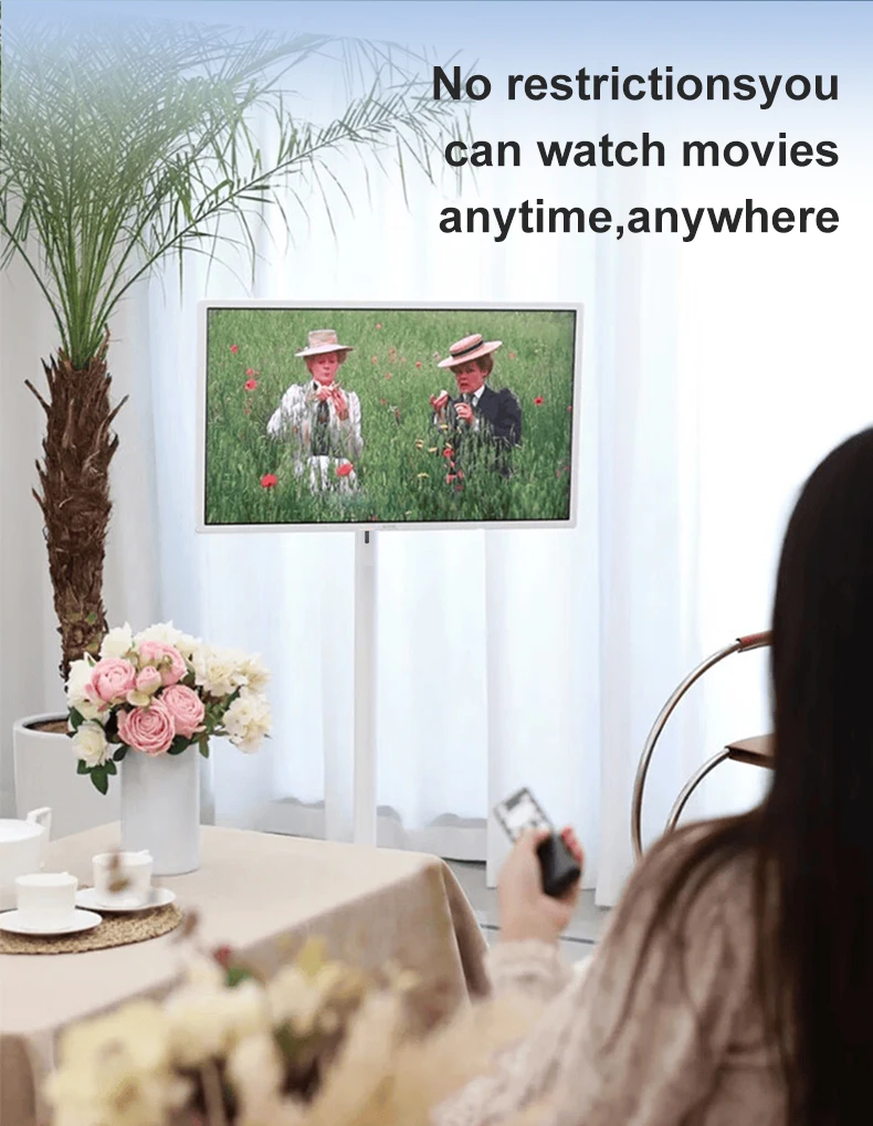 27 Inch Portable Smart TV Portable for Home Business Gaming Android TV Smart Television Touch Screen Monitor