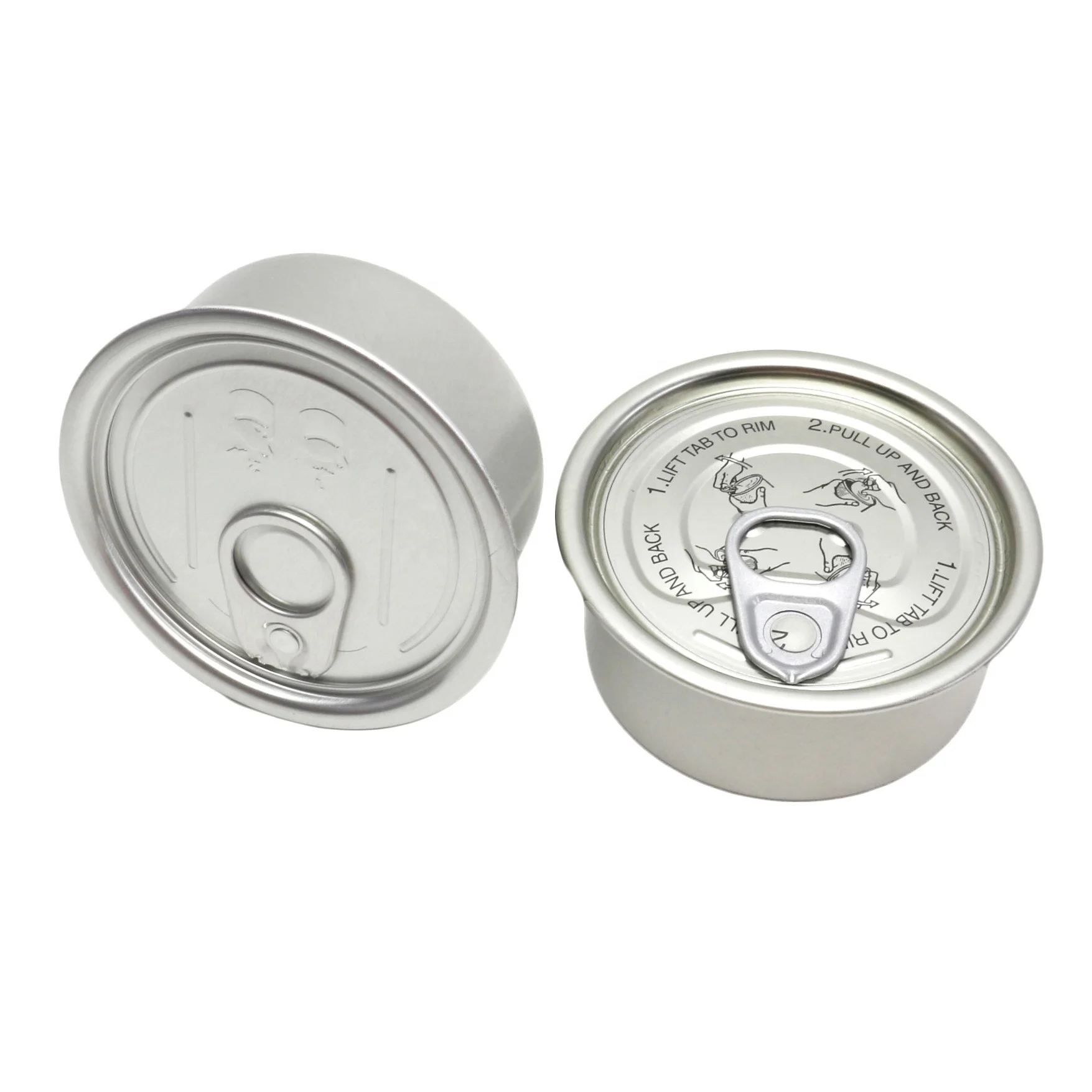 In stock silver round tin can 100g coffee tin cans for food MC-011C
