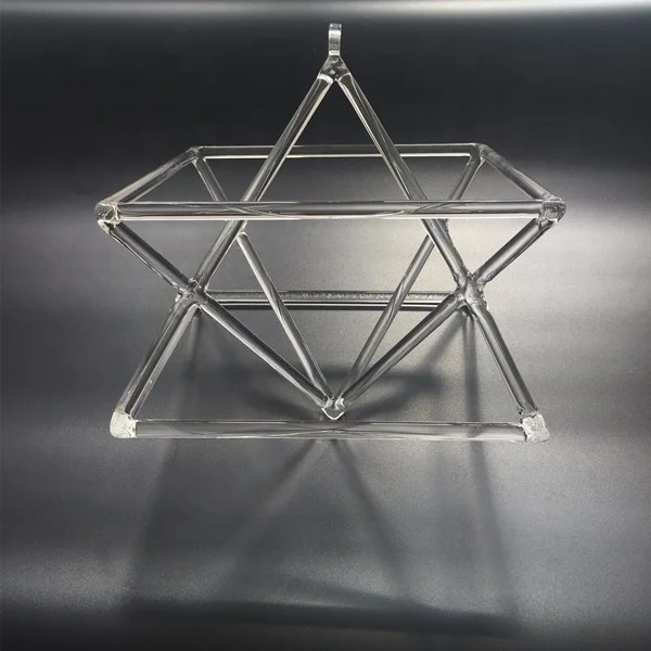 SUCCESS Wholesale Singing Merkaba Quartz Pyramid Merkaba Instrument Cuarzo Quartz Crystal Singing Pyramid