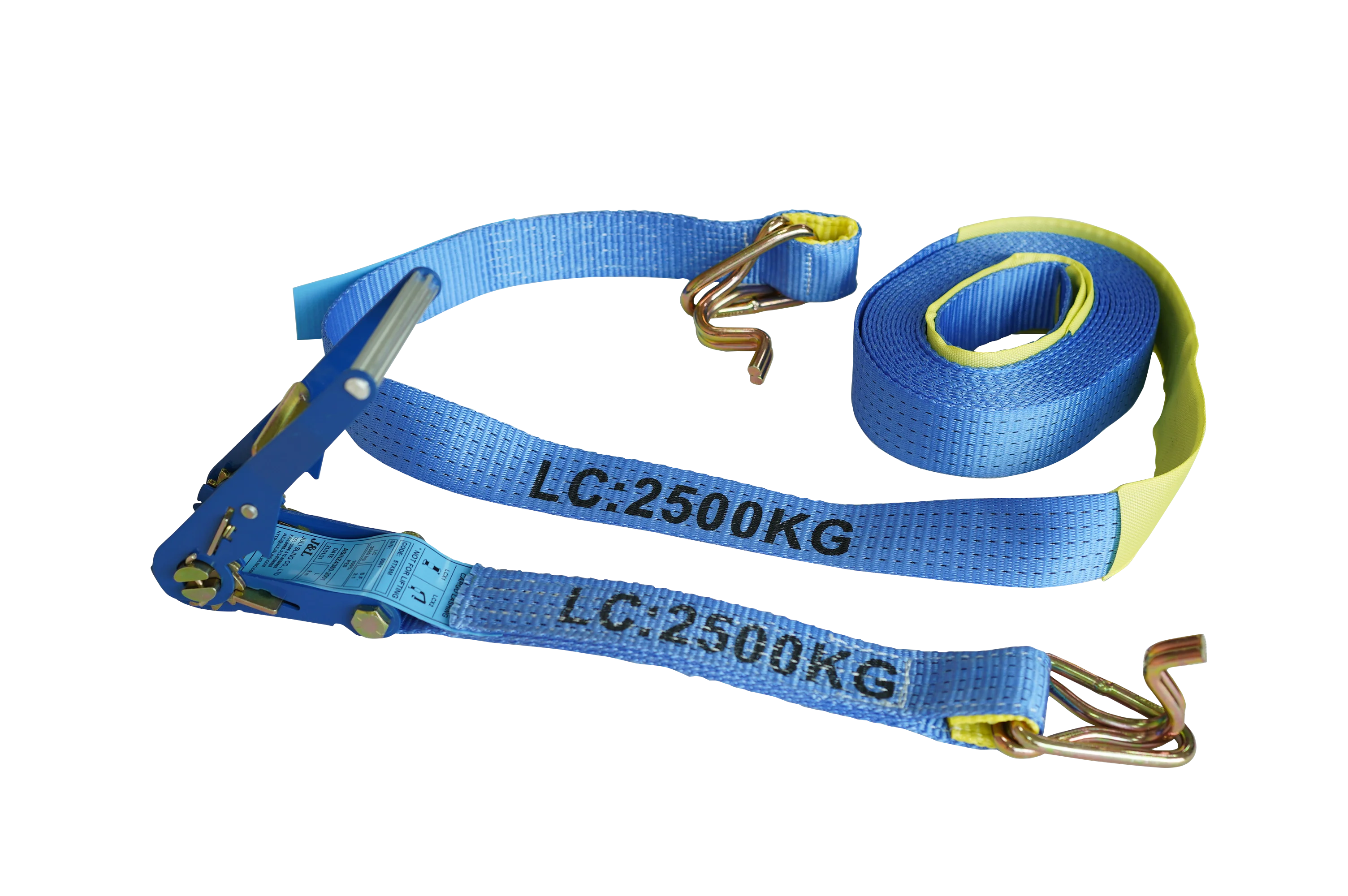 JULI Ratchet Tie Down 2.5T 50mm Polyester ISO Customized for Safe Heavy Load Towing and Lifting Cargo Lashing Strap