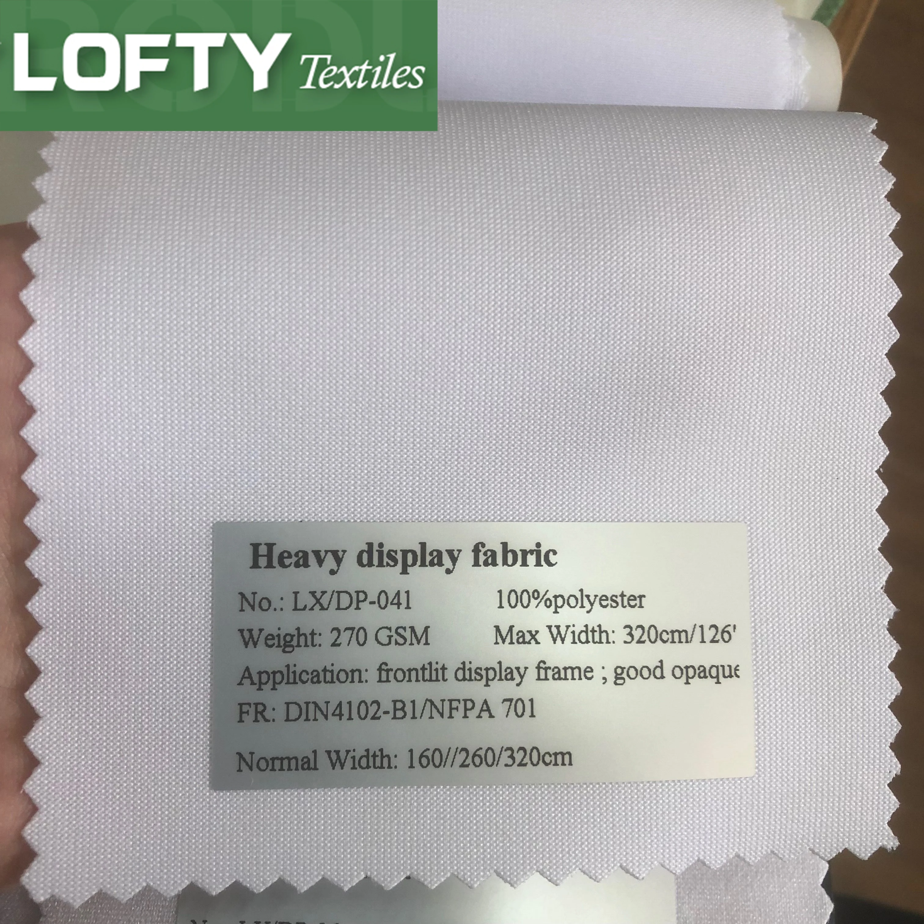 Good opaque 260gsm fire resistant knitted display fabric for dye sublimation  pop up displays