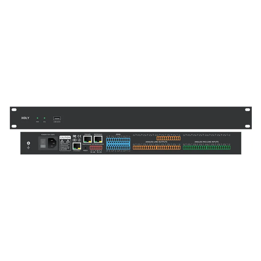 Effect Professional Power Audio Ip Network Pre Amplifier Dante Digital Class D Signal Processor