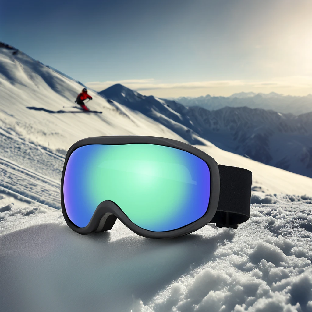 Anti-Fog Ski Goggles with Double-Layer Removable Lens HX053 Frameless Magnetic Snow Goggle for Skiing Personal Defense Equipment