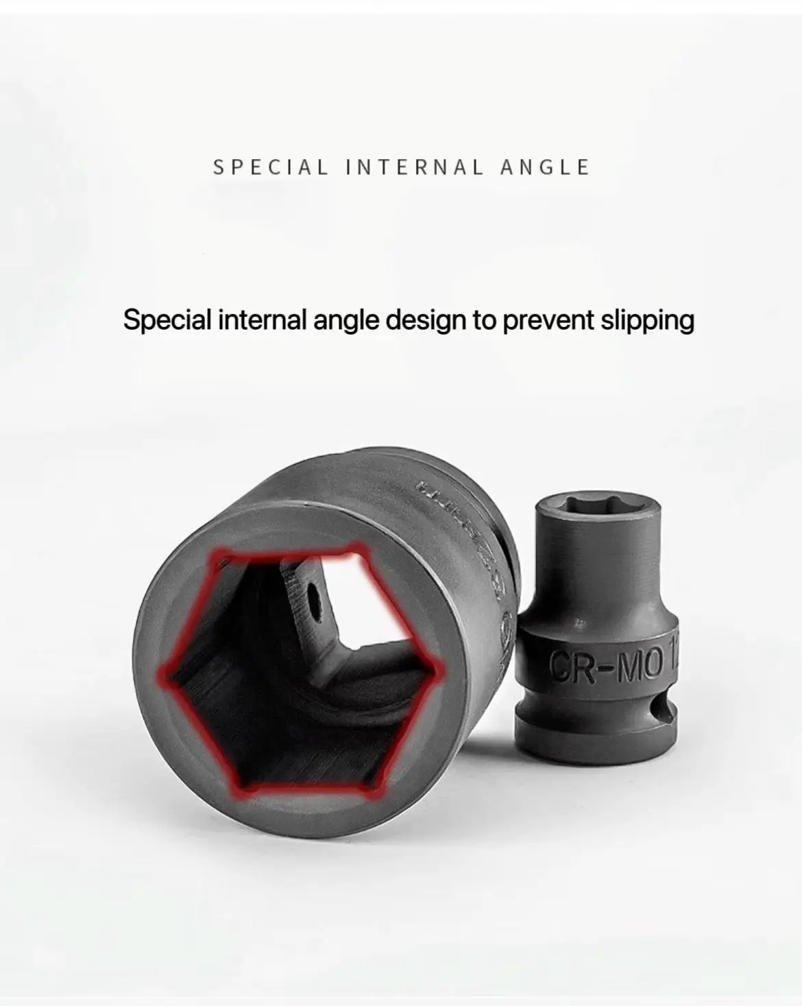 8mm 1/2 Inch Small Square Air Impact Wrench Electric Pneumatic Hexagonal Short Socket Chrome Finish OEM Customizable Repair Use