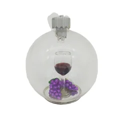 100 Wholesale Clear Glass Christmas Ball Ornaments Painted Glitter Coconut Tree Open Glass Xmas Ball With Sea Beach Starfish