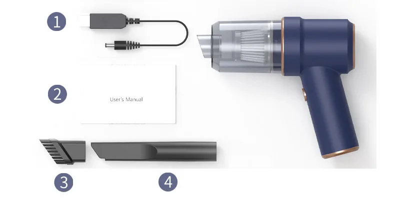 Portable Rechargeable Battery Operated Mini Cordless Vacuum Car Cleaner Wireless Handheld Vacuum Cleaner with Air Blower Duster