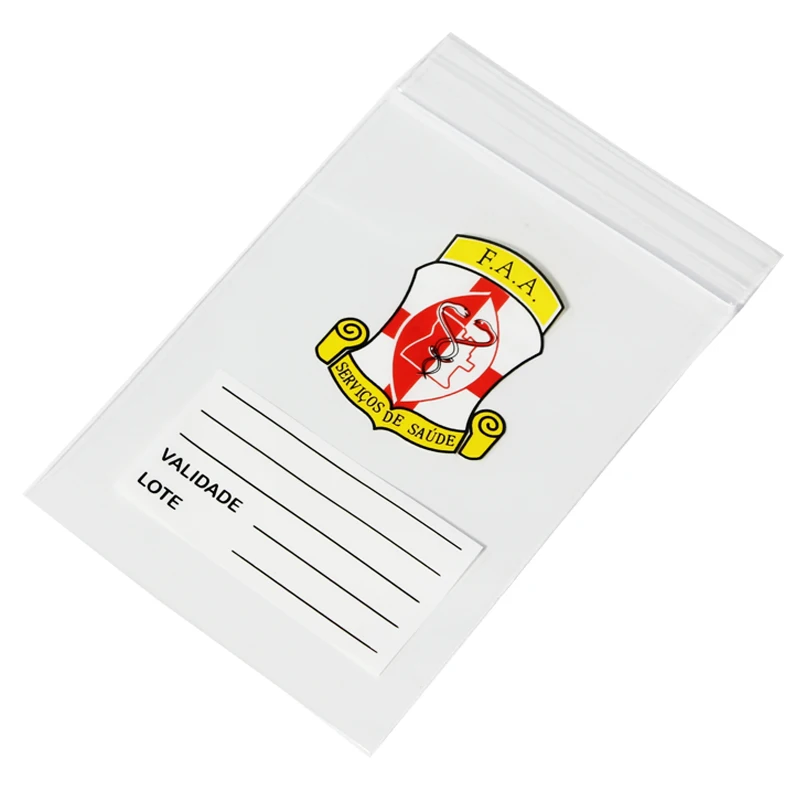 AIUDO Cheaper Custom Printed Hospital Small Plastic Zipper Ziplock Packaging Pack Drug Mini Zip Lock Plastic Pill Packaging Bag
