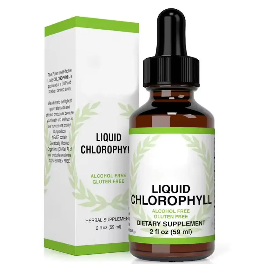 Chlorophyll Drops Private Label Wholesale 6000mg Bulk Water Syrup Splina Organic Vegan Chlorophyll Liquid Drops