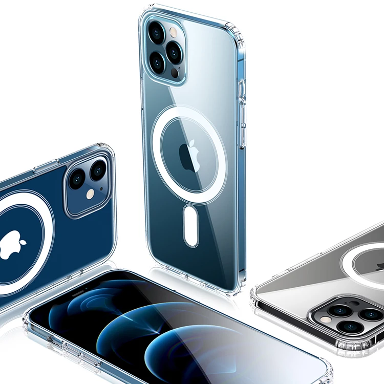 2020 Custom Transparent Thin shell Magsafing Magnetic Clear mobile Phone Case for iphone 12/iphone 12 mini/iphone 12 pro max