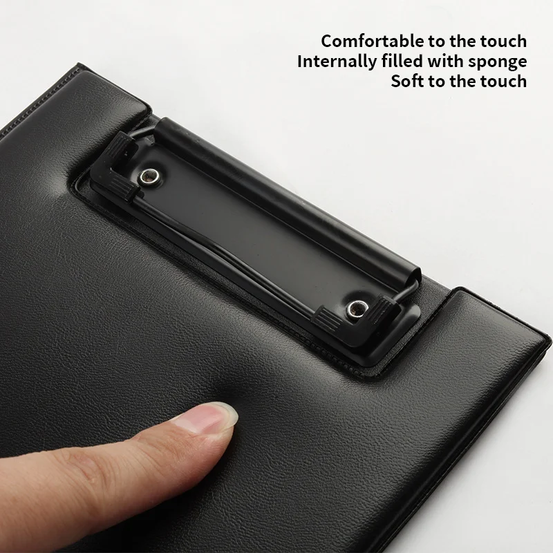 A5 Foldable Clipboards PU Leather Two-Fold Plate Padfolio Writing Board Waterproof Business File Folder For Office Information