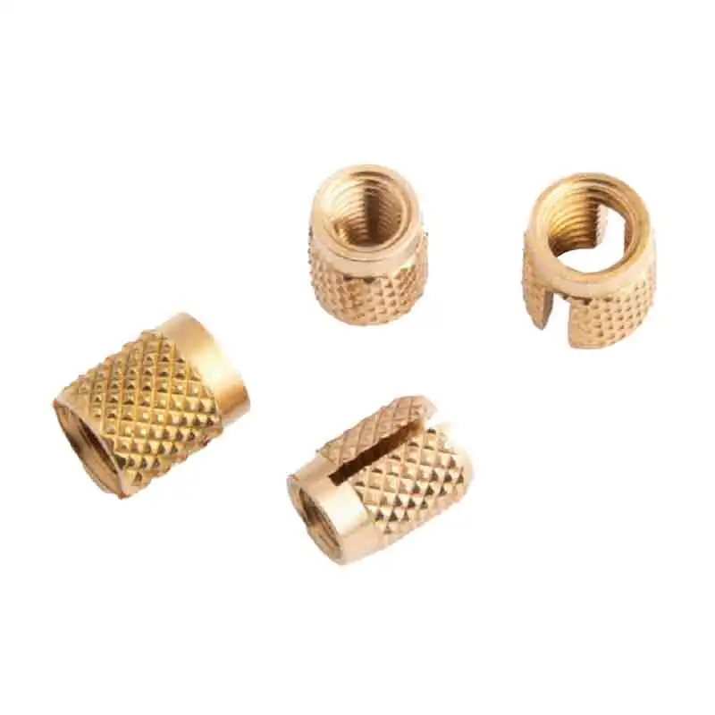 Slotted Cold-pressed Knurled Nuts M2 M3 M4 M5 M6 Brass Push-in Expansion Nuts Structure Insert Nut
