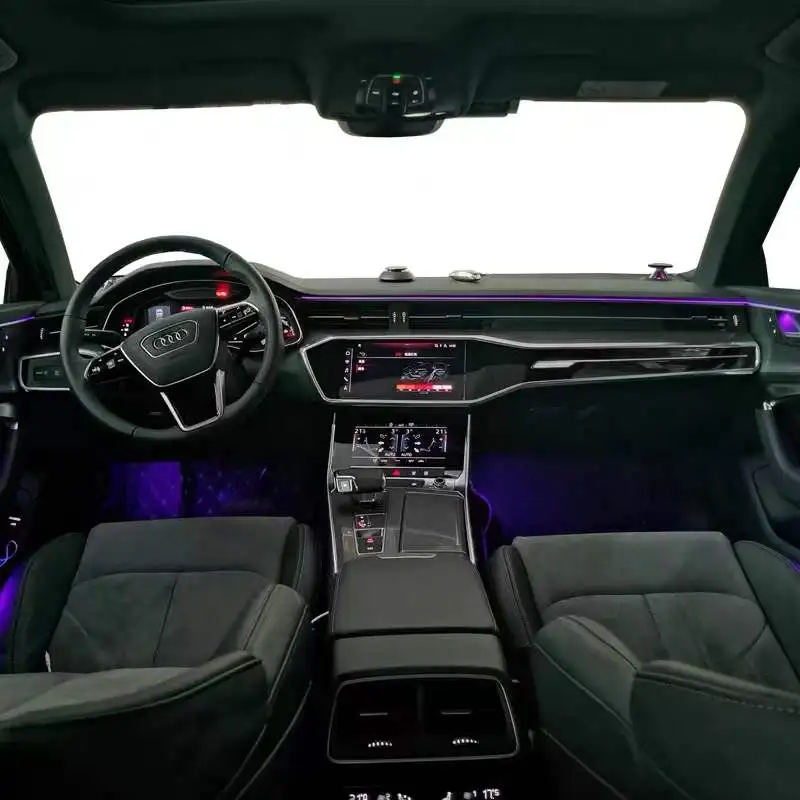 16/32/64 Color RGB Strip Light Car Interior Lights Car Ambient Light For Audi A6 C7 2012-2018