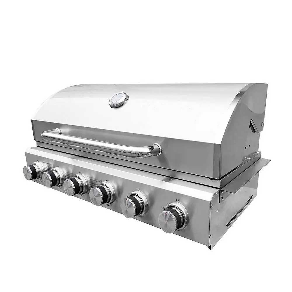 Commercial Grill Stainless Steel 5 Burners Gas Built-In BBQ Grills Barbecue