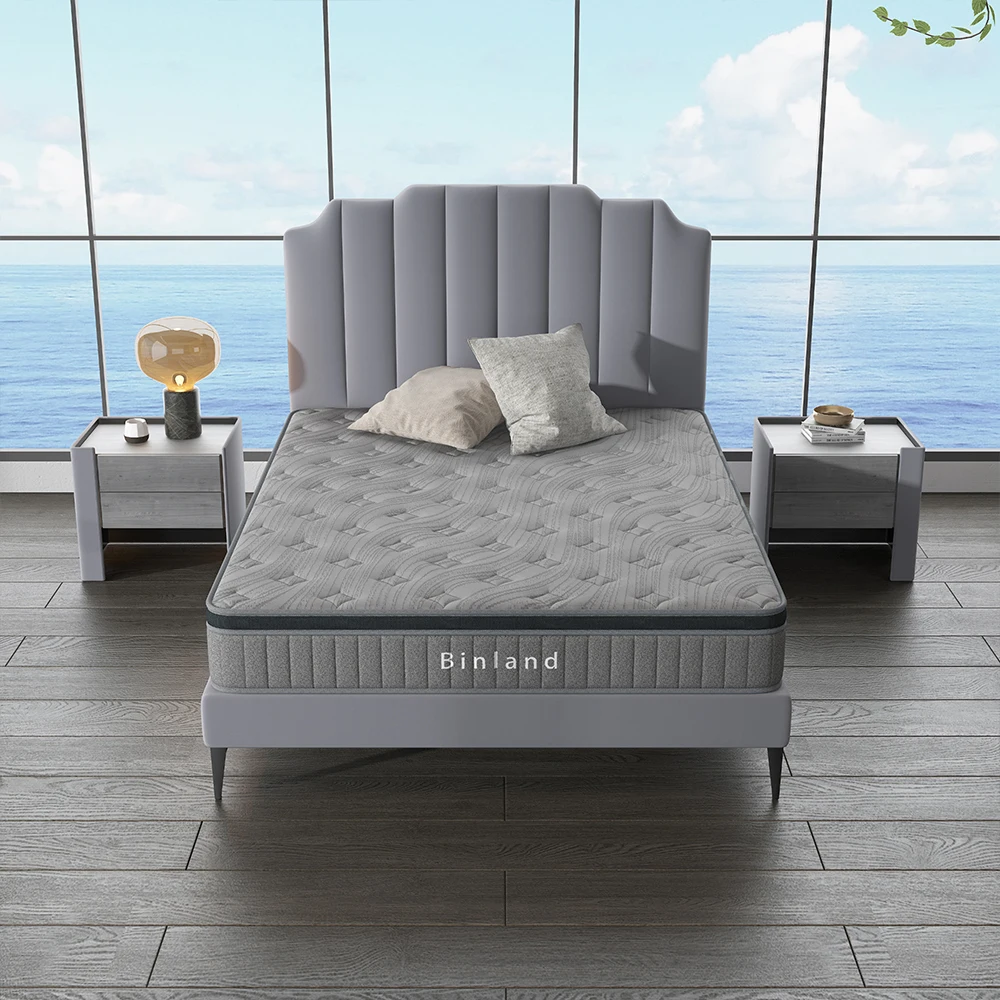 Hot Sales Colchon Popular Design Latex Mattress Matelas Wholesale Pocket Spring Hybrid Mattress Pad Double Queen King Mattress