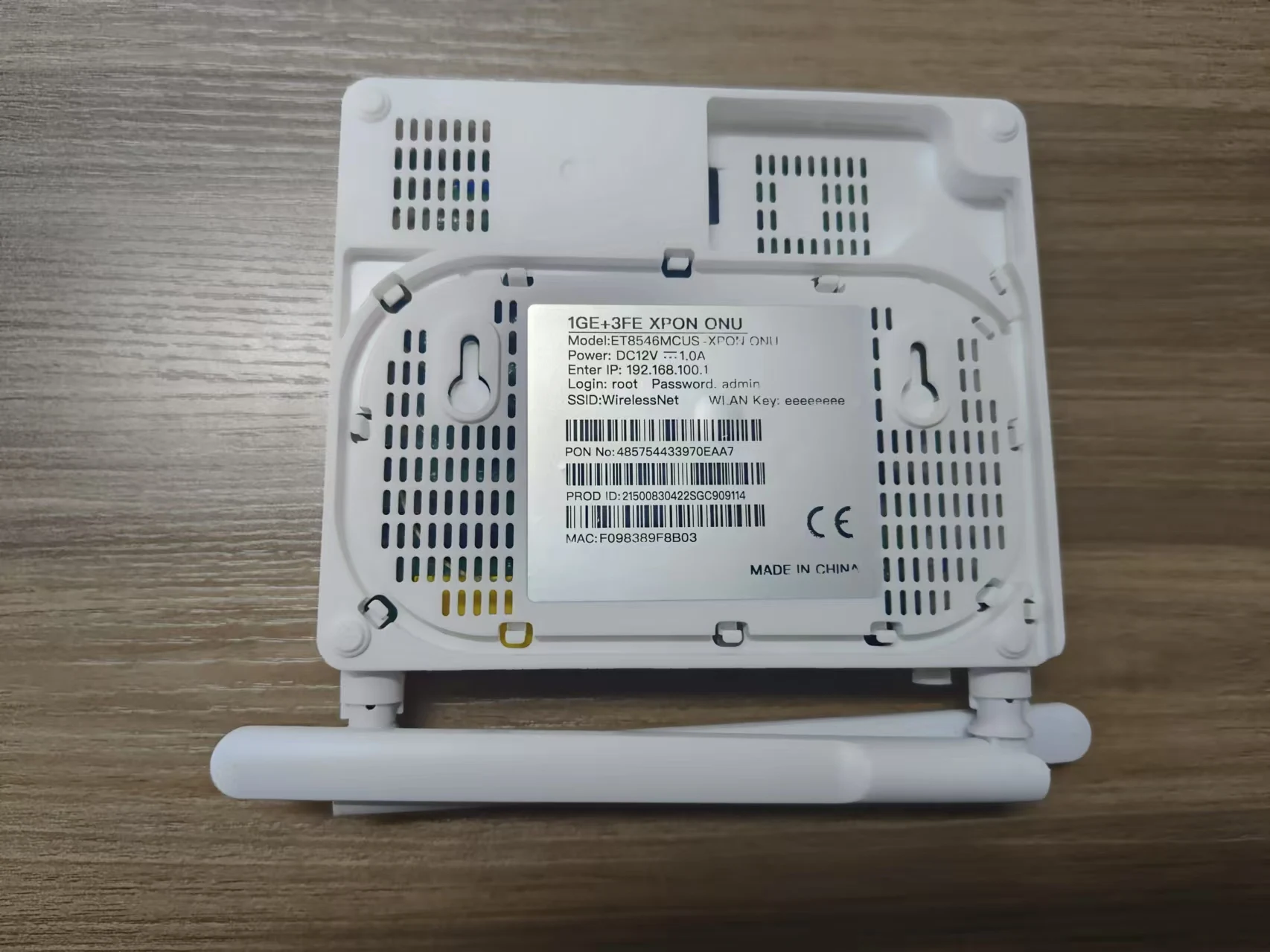 ET8546MCUS  ONU ONT 1GE+3FE/XPON 2.4G WIFI WIFI Fiber Optic Equipment Optic Network ONU Router