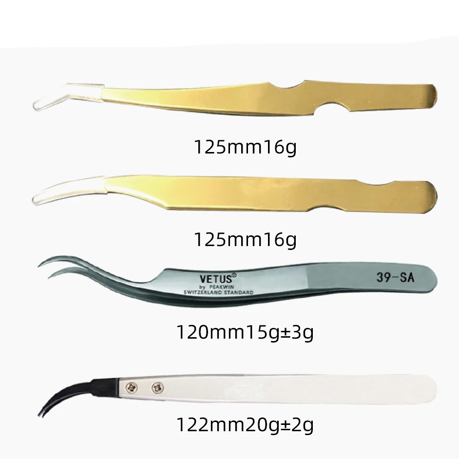 Russian Volume Stainless Steel Pointed Volume Eyelash Extension Tweezers High Quality