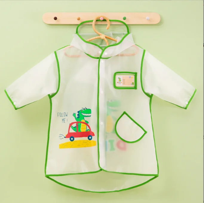 Детский прозрачный дождевик с карманом пончо для девочек и мальчиков