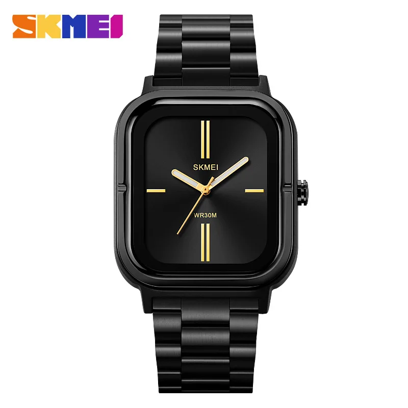 GZ 2275 Trendy Minimalist Three Needle Stainless Steel Strap 38.4mm Waterproof Travel Quartz Movement Skmei Watch Chronograph