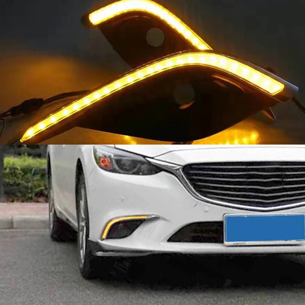 LED DRL Daytime Running light Driving Day Fog Lamp Lights For Mazda 6 Mazda6 Atenza 2016 2017 2018