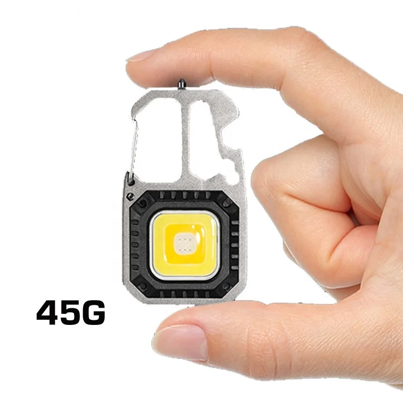 LED COB портативный многофункциональный мини-брелок перезаряжаемый фонарик с отвертками и открывалкой