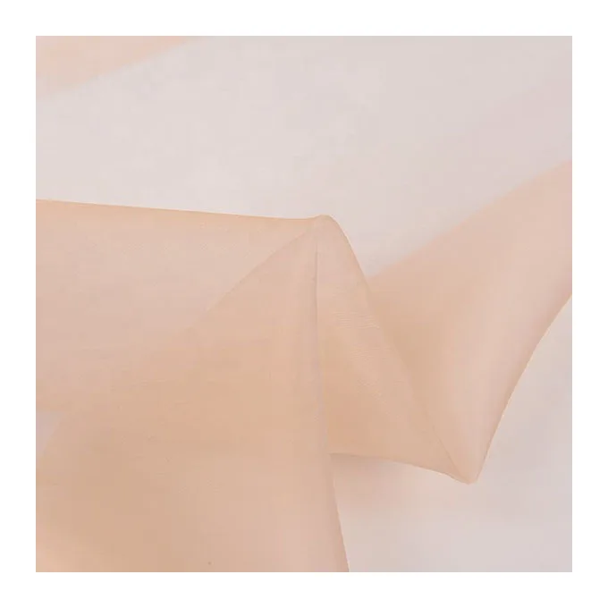 Hot Selling Manufacturers organza transparent glass chiffon for wedding dress fabric and dress cloth