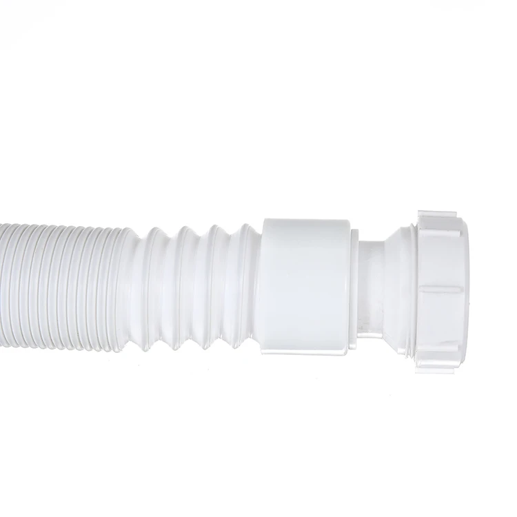 Hot Sale White Plastic Hard Floor Drain Core Water Corrugated Kitchen Sink Drain Pipe