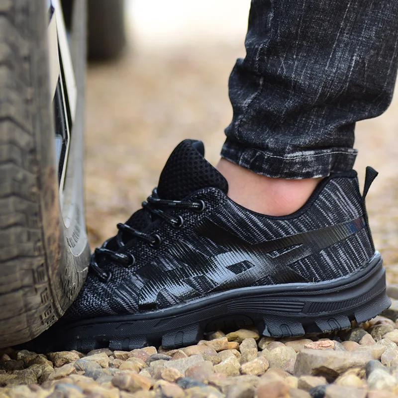 Ballistic Fabric Labor Shoe in Stock Fashion Lightweight Breathable Men Work Safety Shoes