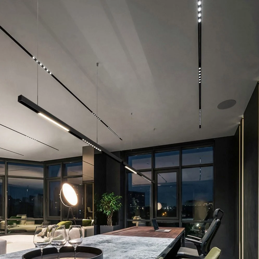 Linear Magnetic Led Track Surface Mounted Black White Commercial Linear Led Flood Track Light