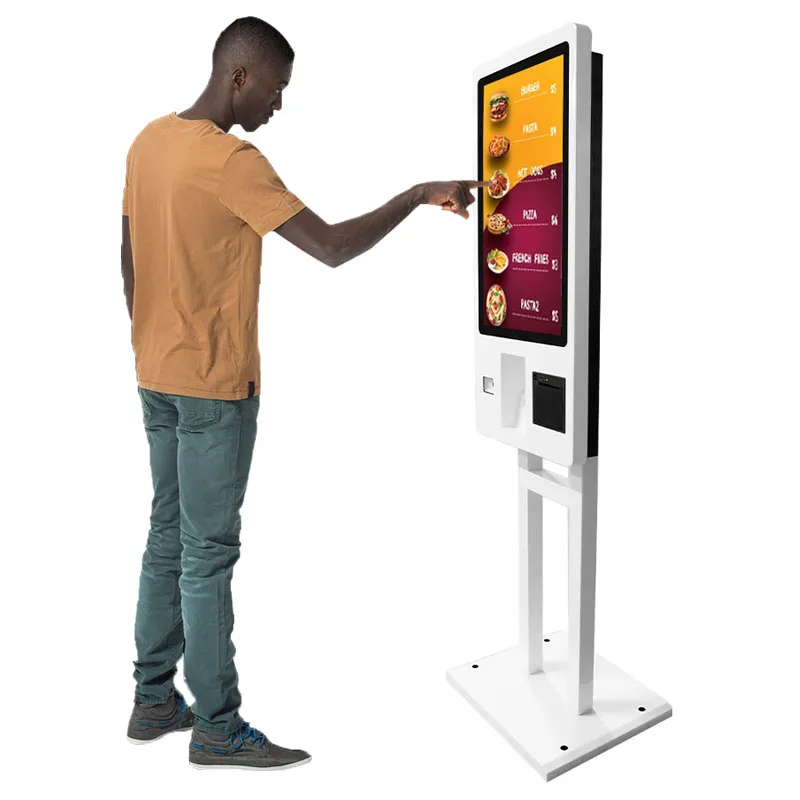 OEM KFC McDonald 32 Self-Service Payment Kiosk Kiosk Restaurant POS Terminal Holder Floor Stand Wall Mount Airport Shopping Mall