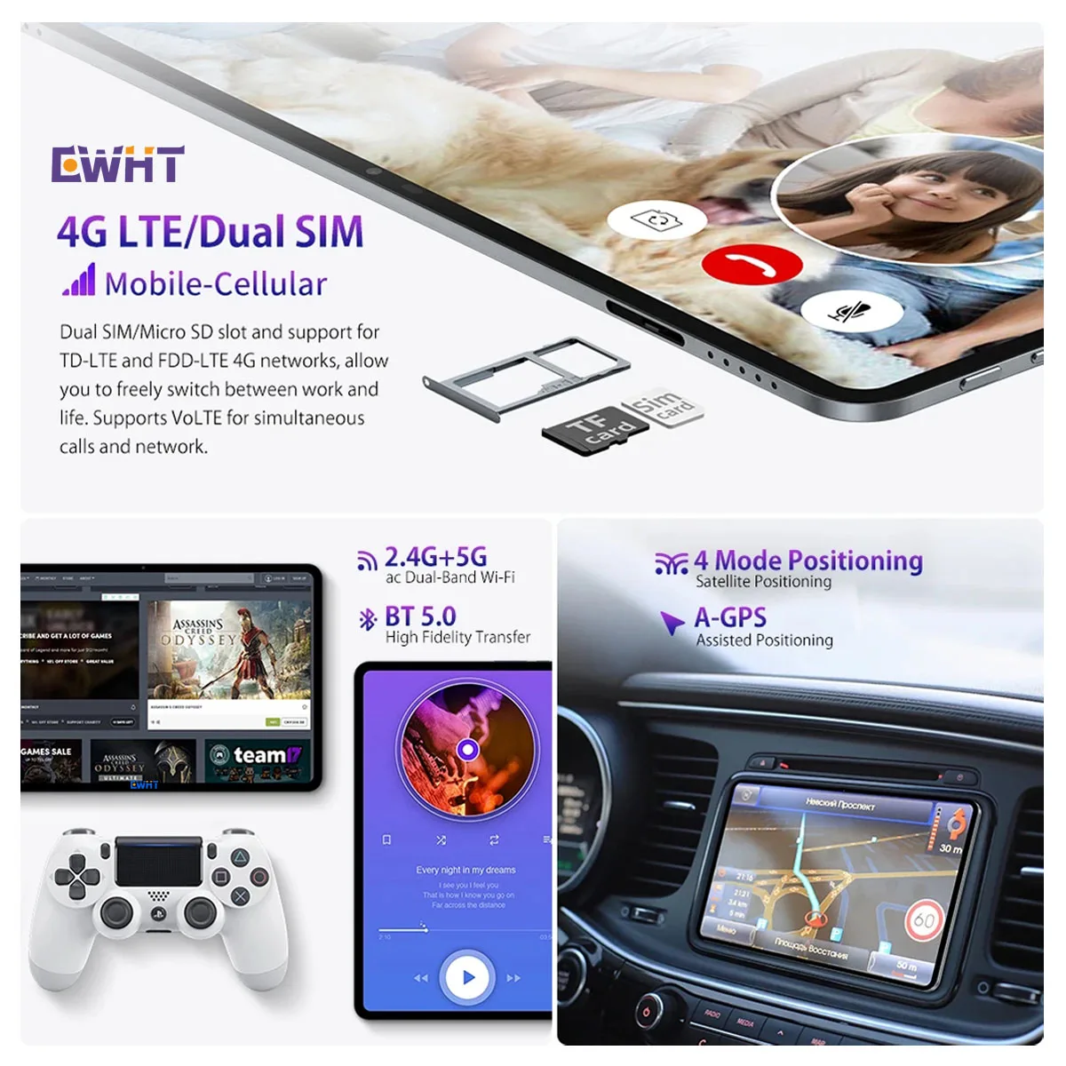 Android Tablet 10 Inch Tablet Computer 4g Call Full Netcom Dual Card Learning Education Cross-border Manufacturers Direct Sales