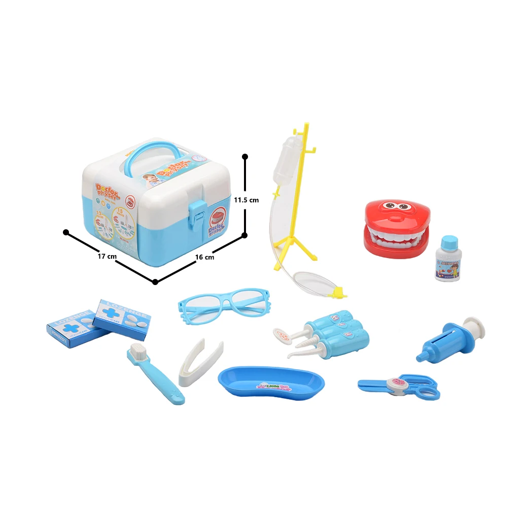 Stem Kids 15pcs doctor set toy pretend play toys numerous accessories interesting doctor toys set