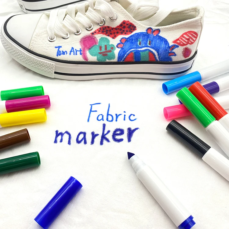 supplier wholesale custom logo non toxic 6 8 12 16 24colors washable marker water-base acrylic marker pen with jumbo tip for diy