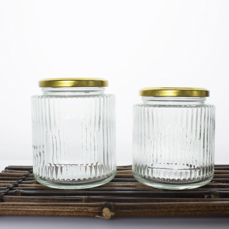 Wholesale 150 ml 240 ml 380 ml 500 ml New style food storage jars with lids glass jars