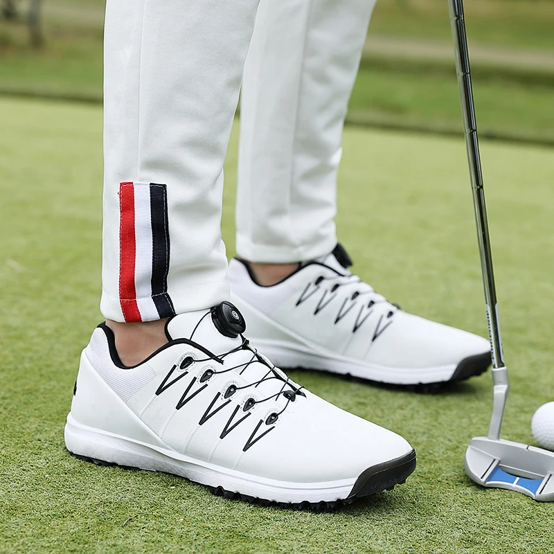 
Wholesale sports shoes Proffeshional self lacing big size golf shoes for men 