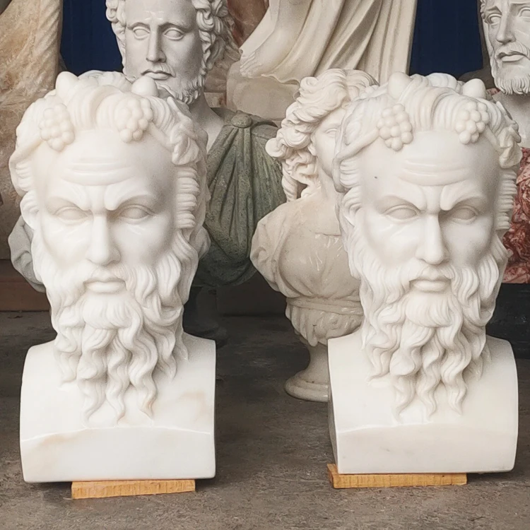 Interior Decoration Marble Sculptured Busts Of Famous People Aristotle For Sale