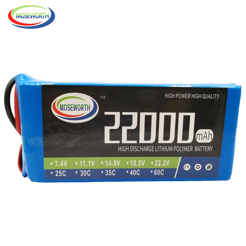 China Customized 22.2V 12000mAh 40C 6S1P RC Lipo Battery Packs for For Agricultural Uav