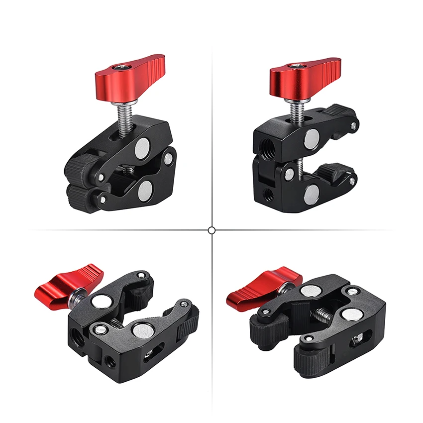 VGEET New Multifunctional Fixable Super Crab Claw Metal Clamp For Camera Accessory