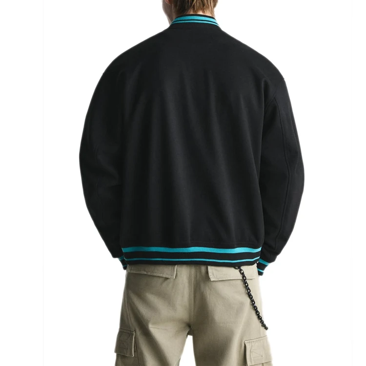 Custom Men Varsity College Jacket Baseball Bomber Jacket Vintage Sweatshirt Casual Unisex Street-wear Coats with Patch