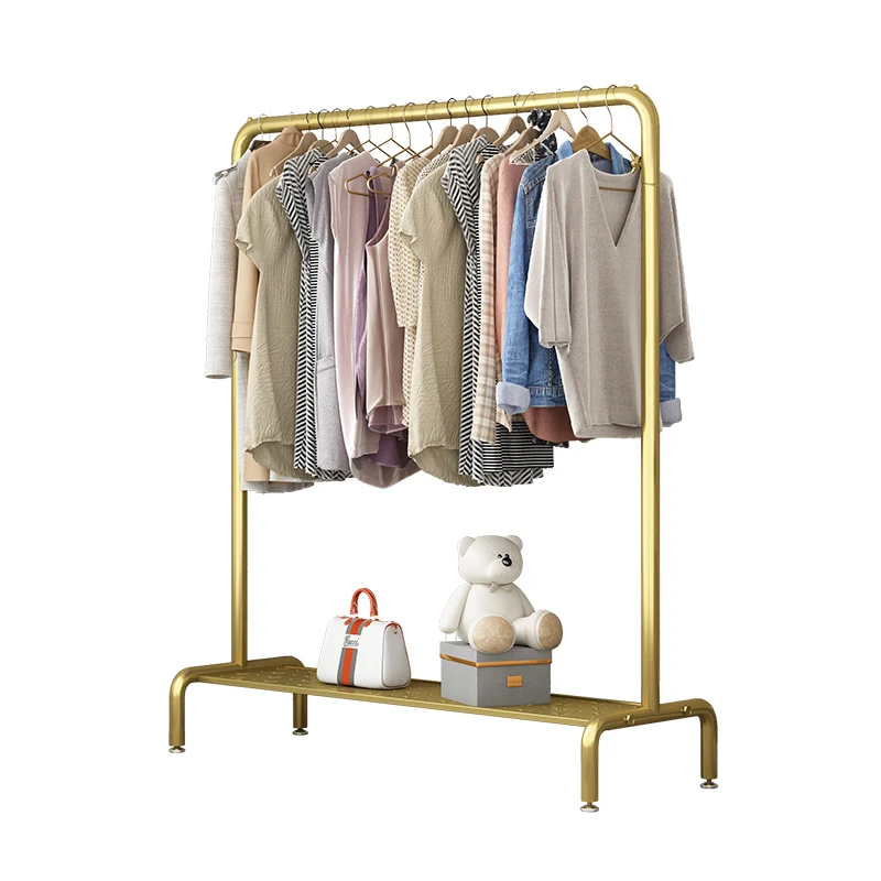 Wholesale New Design Clothes Rack Coat Hanger Stand Metal Clothes Drying Rack Bag Shoes Storage Hat Hanging shelf