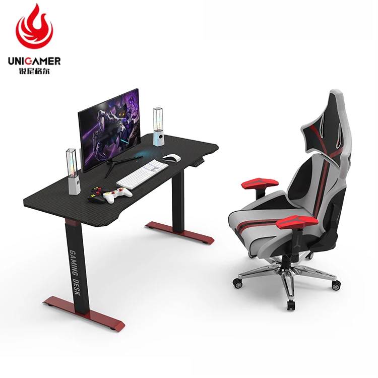 
OEM Processing Custom RGB Game Table With Lights Room Office Gaming Desk Desktop Adjustable Computer Desk 