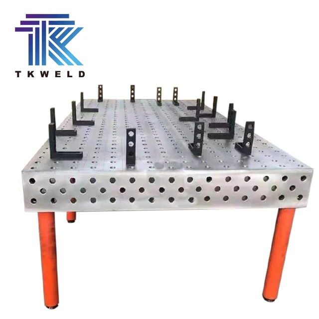 TKweld D16 D28 Welding table Cast Iron Cast Steel 2400*1200 Black Inch 2D 3D  Welding Turning Table Clamping Accessories System