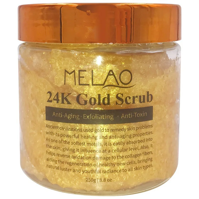 250g body 24k gold scrub manufacturer wholesale cleansing tender skin care