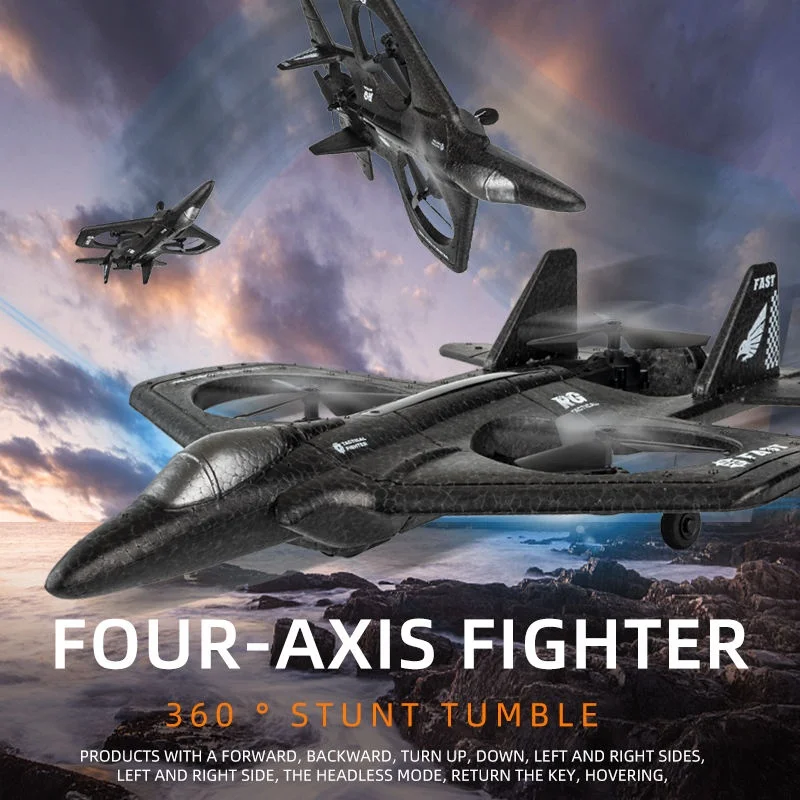 LH-X66WF Four-Axis Fighter Photography Aircraft FPV RC Planes Drift Remote Control Drone With 480P Camera