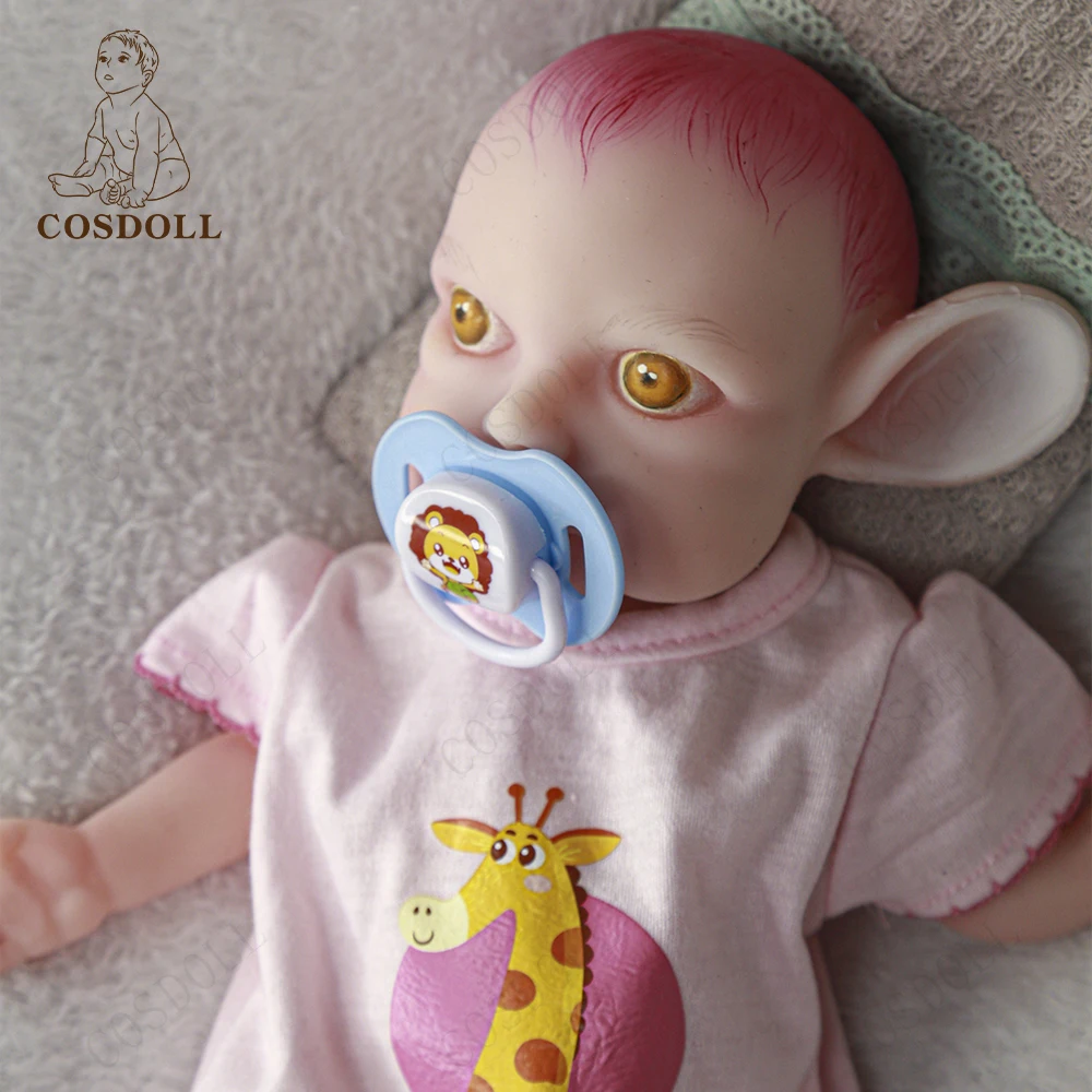 COSDOLL, однотонная силиконовая кукла-эльф, Детская кукла-Реборн, платиновая кукла для новорожденных