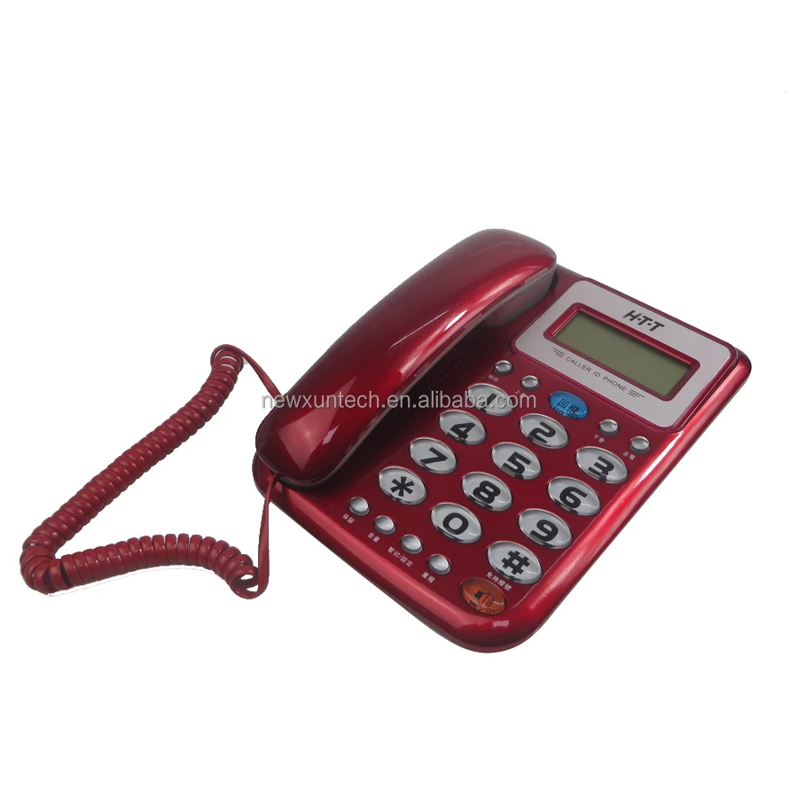 Cheap red household  With Multi Function  Phone Corded Landline office Telephone