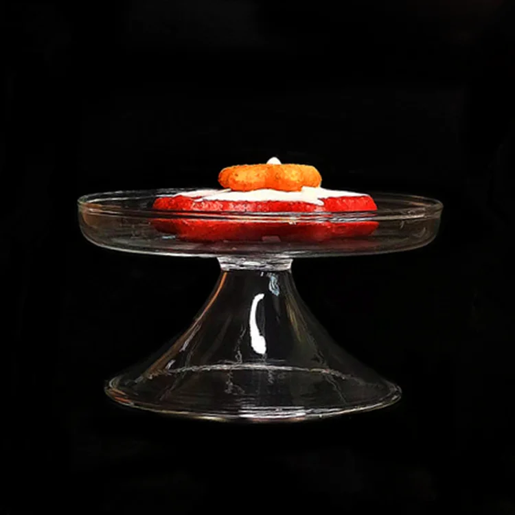 Elegant Clear Glass Cake Stand With Dome Cake Cover