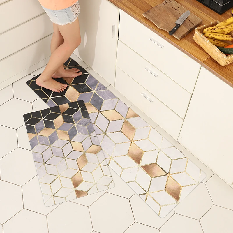 Ковер домашний кухонный напольный коврик дверной коврик ПВХ кожаный кухонный напольный коврик ковер