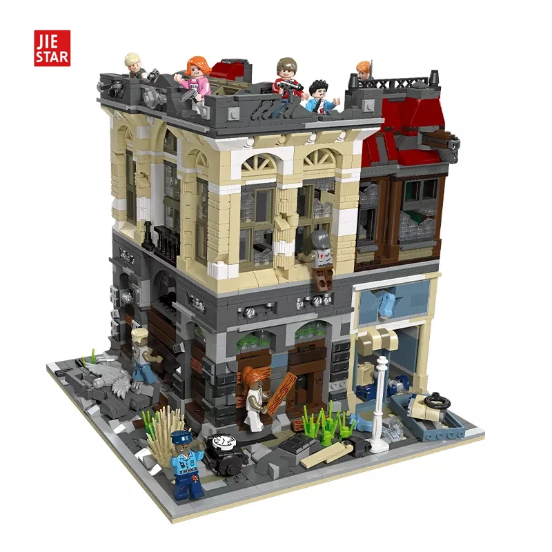 Игрушки JIESTAR 2835 шт. творческая модель Судного дня банк moc набор строительных блоков имитация уличного вида игрушечный дом для девочек