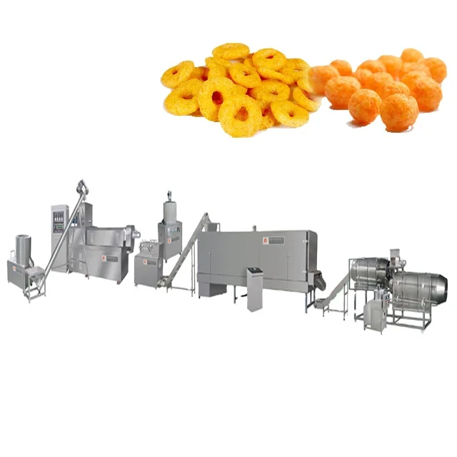 Corn puff small snack pellets food extruder/making machine